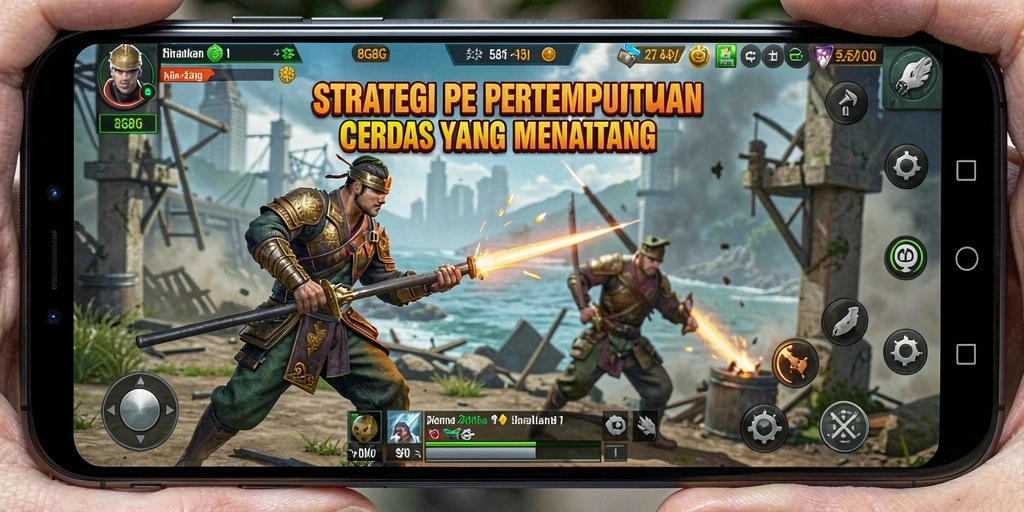 Screenshot utama menampilkan aksi penuh strategi di 8G8G.