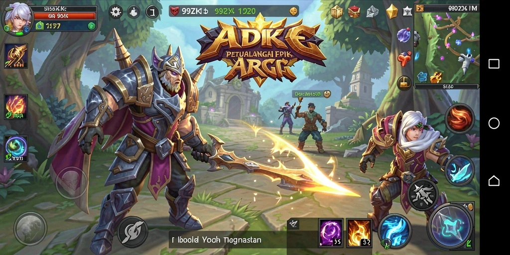 Tangkapan layar gameplay 99ZK menampilkan aksi pertarungan yang mendebarkan di dunia ARPG.