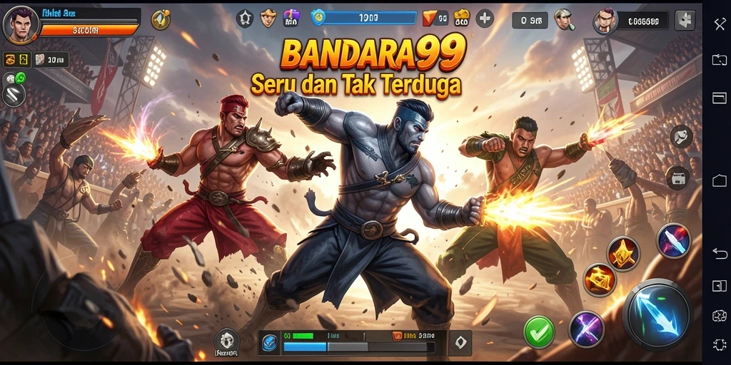 Tampilan seru dari gameplay Fighting di BANDAR99.