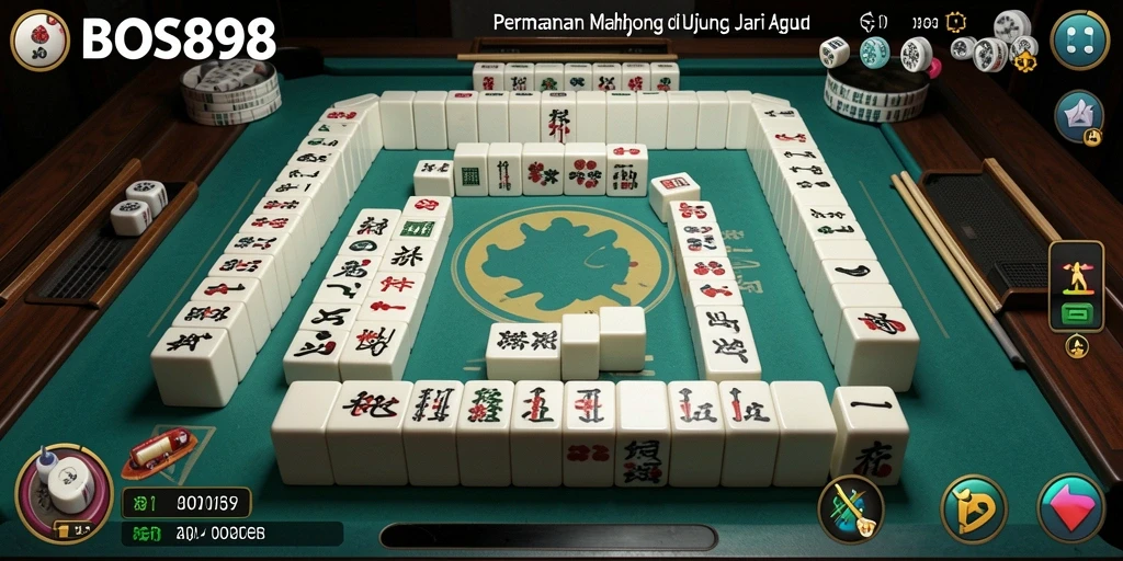 Tampilan gameplay menarik dari BOS898 dengan ubin Mahjong yang indah.