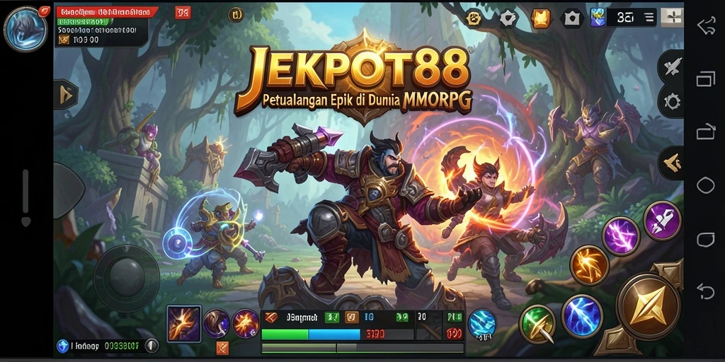Screenshot gameplay JEKPOT88 menampilkan pertarungan seru dan aksi multiplayer.