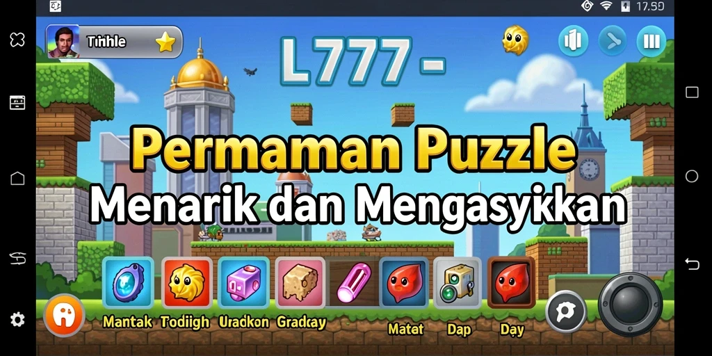 Tampilan gameplay L777 yang menantang dan penuh warna.
