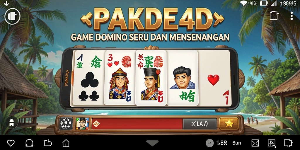 Tampilan permainan Domino yang menarik dan interaktif.