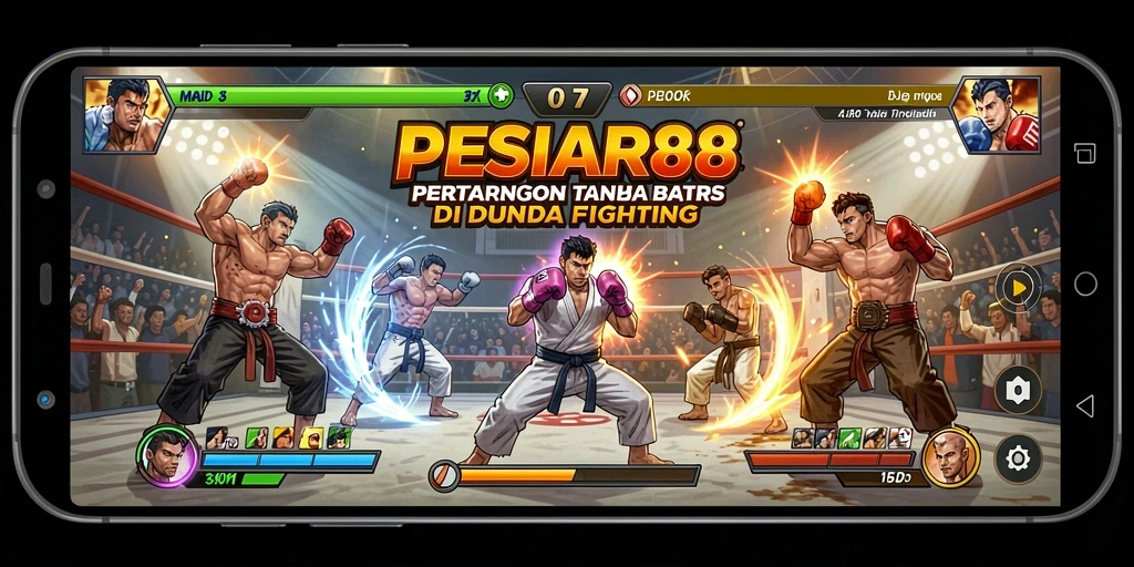 Screenshot PESIAR88 menampilkan aksi bertarung yang mendebarkan.