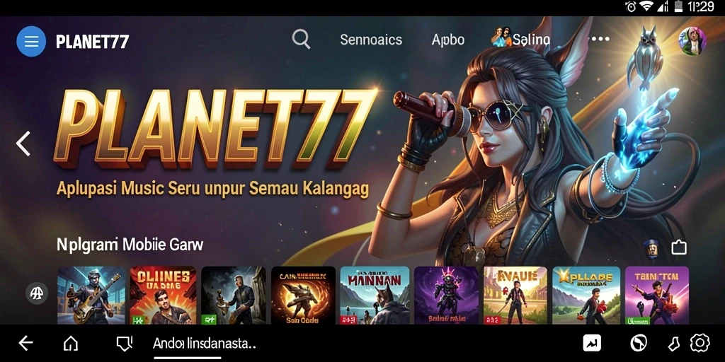 Tampilan gameplay PLANET77 yang penuh warna dan menggembirakan.