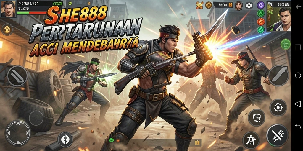 Tampilan gameplay SHE888 dengan pertarungan yang intens dan grafis menawan.
