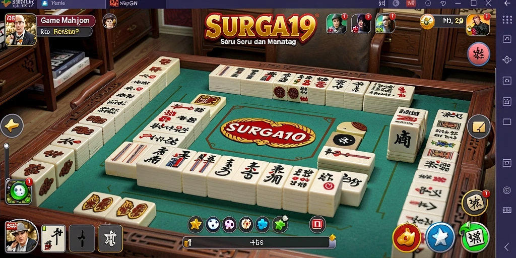 Tampilan screenshot <strong>SURGA19</strong> yang menampilkan gameplay Mahjong yang menawan.
