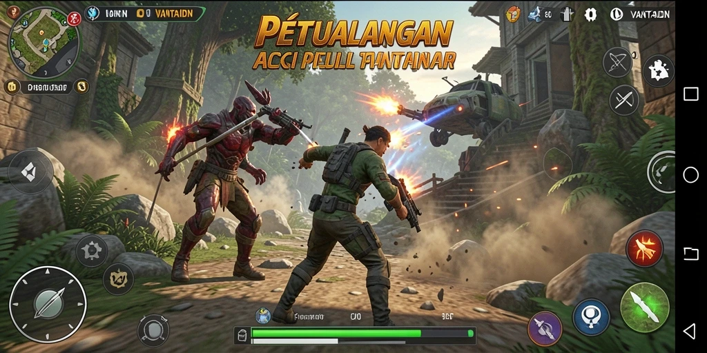 Screenshot VANTAIDN menampilkan aksi pertempuran seru dan grafis menawan.