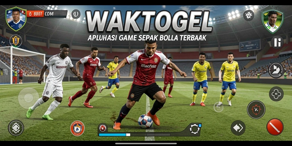Tampilan gameplay <strong>WAKTOGEL</strong> yang mengasyikkan dan penuh aksi sepak bola.